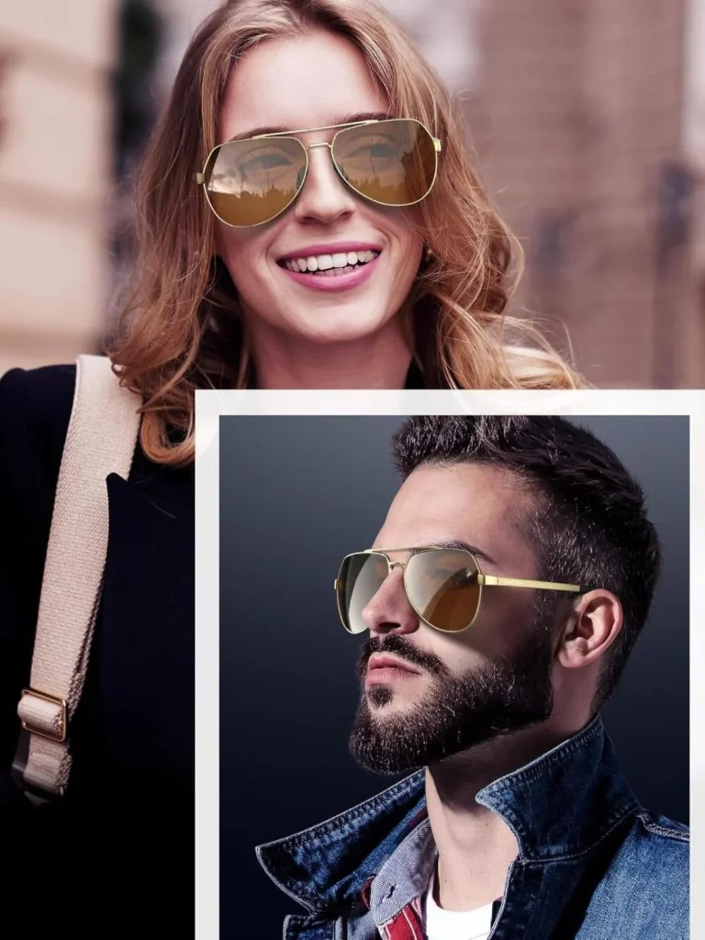 Classic Polarized Aviator Sunglasses for Men & Women | UV400, Lightweight